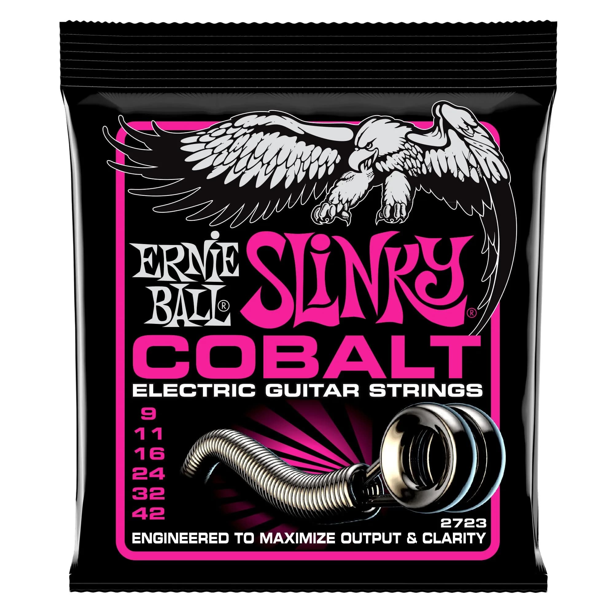 Ernie Ball Hybrid Slinky Cobalt Electric Guitar Strings 9-46 Gauge (2.27 kg / 5 lb) | Extended Dynamic Range — Single Pack
