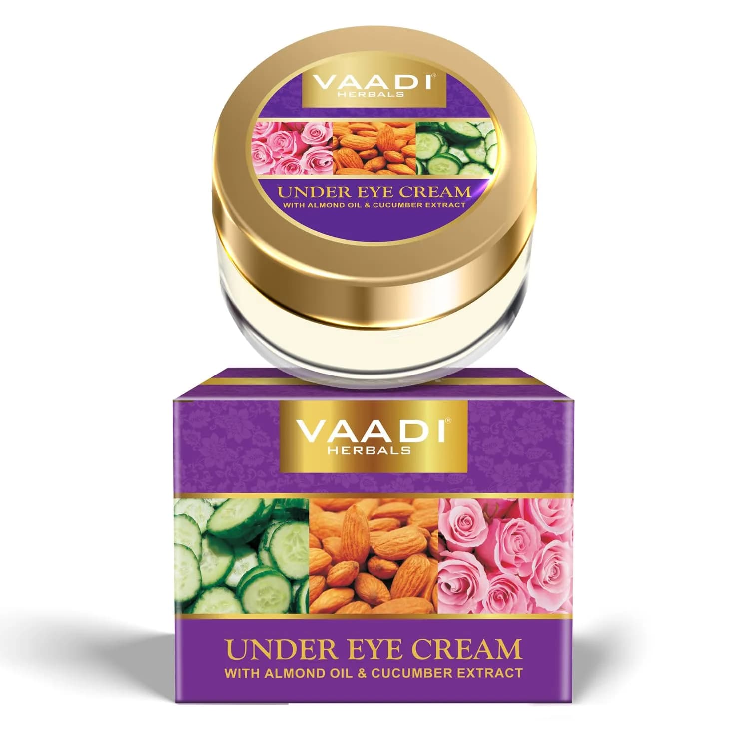 Vaadi Herbals Natural Under Eye Cream 30g (1.06 oz) | Reduces Fine Lines & Wrinkles — Cream