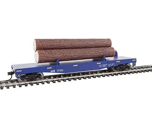 Walthers Trainline Log Dump Car HO Scale Model Railroad - Alaska Railroad #17102 | 1:87 Scale Model thumbnail 2
