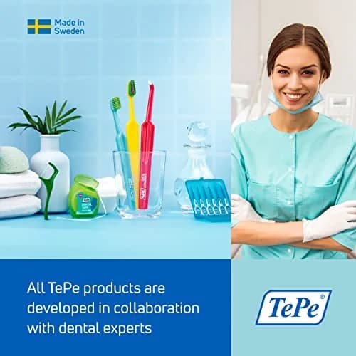 TePe Compact Tuft Toothbrush Small Head Orthodontic Brush for Braces, Implants, Dentures | Swedish Dental Quality thumbnail 5