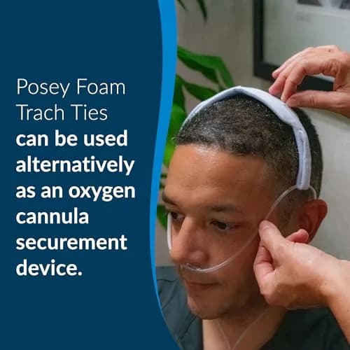 Posey Foam Trach Tie Medium 47 cm (18.5") | Secures Tracheostomy Tube Comfortably thumbnail 6