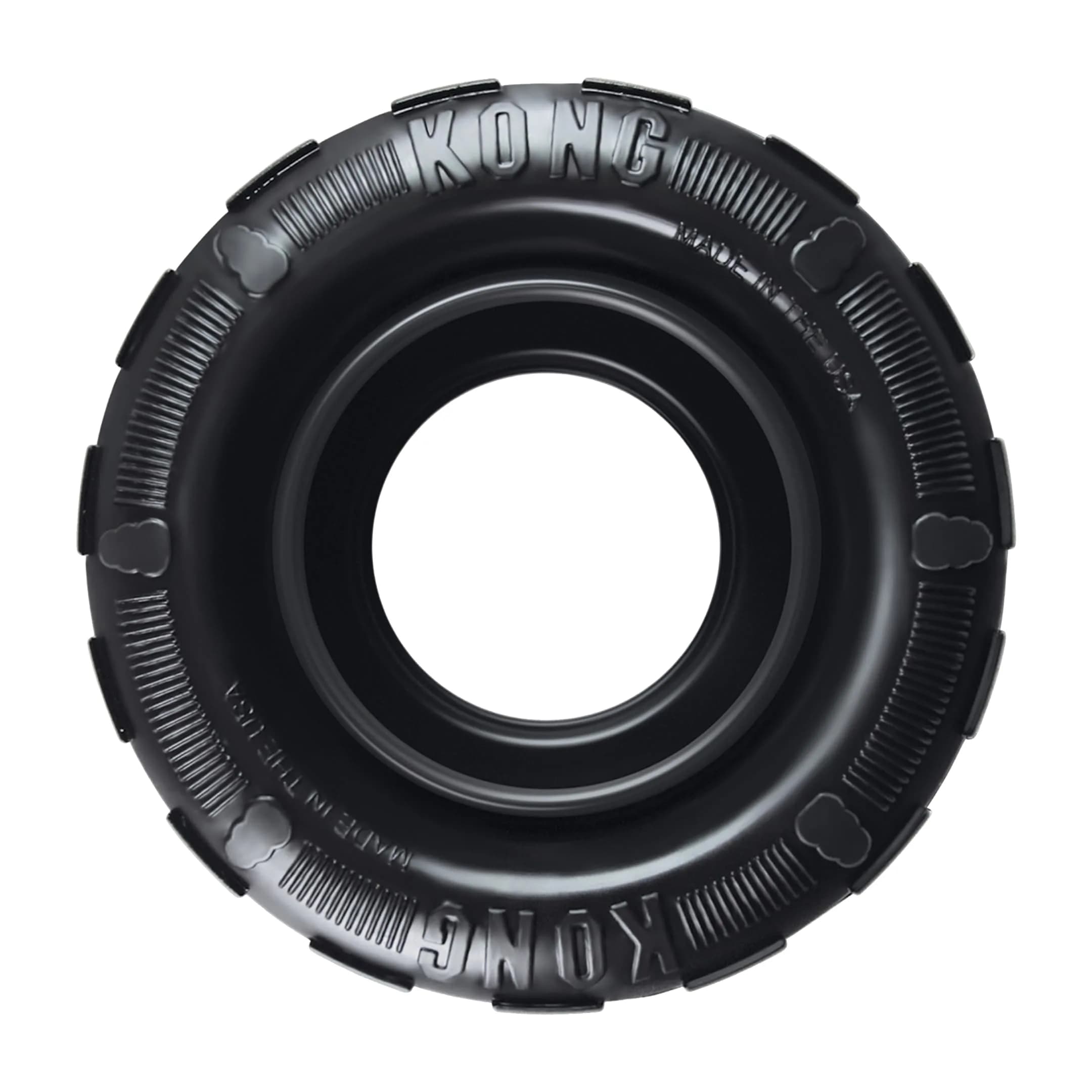 KONG Extreme Tires Natural Rubber Chew Toy for Medium/Large Dogs | Durable Treat-Dispensing Tire Toy — Small