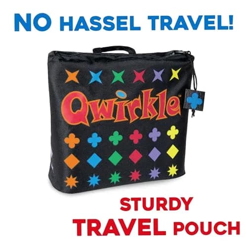 MindWare Travel Qwirkle Strategy Tile Board Game for 2-4 Players | Portable Family Strategy Game in Travel Pouch thumbnail 3