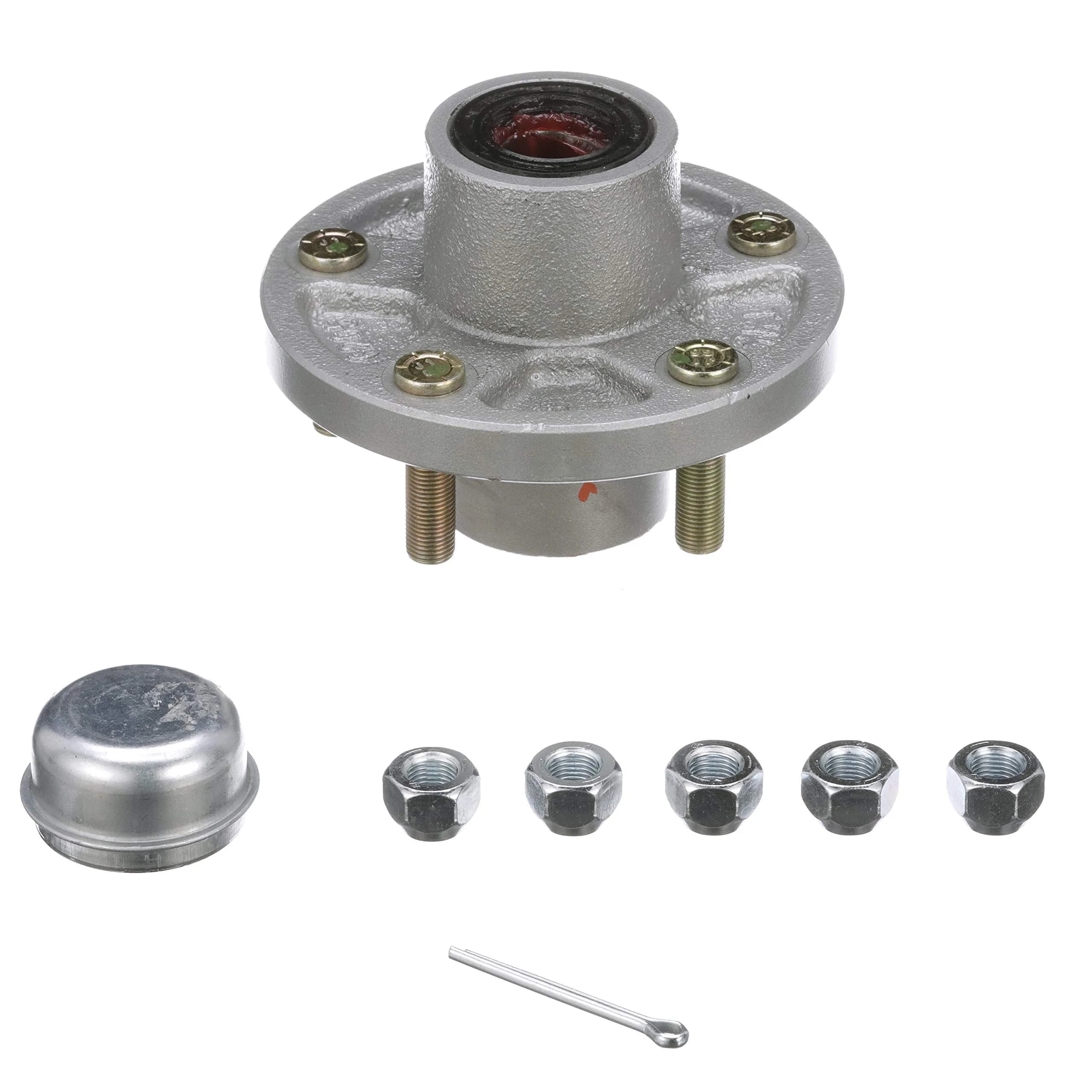 Seachoice Trailer Wheel Hub 1 in. Axle 5 Lug Galvanized Pregreased | 3.67 kg (8 lb) Hub Assembly with Bearings & Seals - main product image