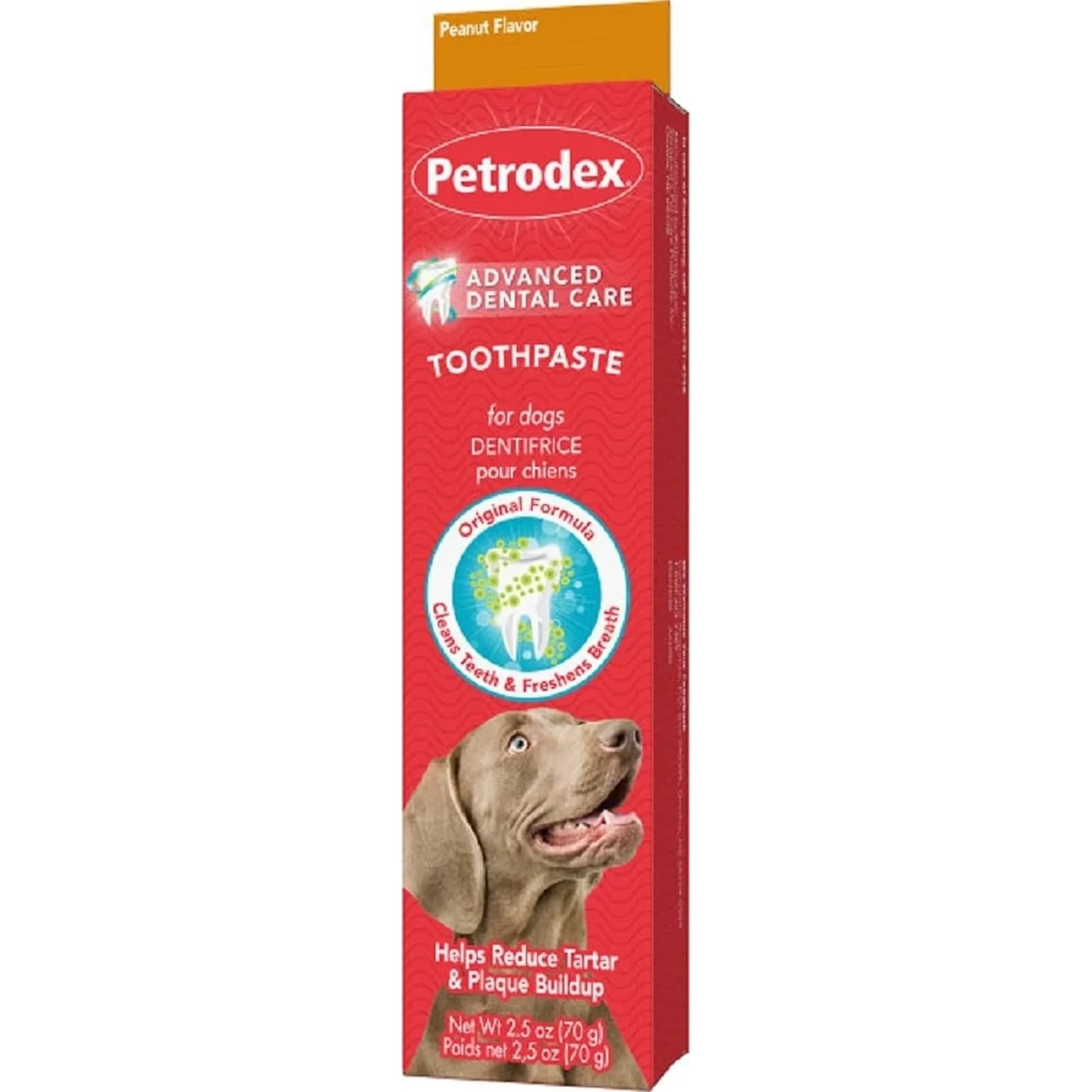 Petrodex Dog Toothpaste Peanut Flavor 70.8g (2.5oz) | Cleans Teeth & Freshens Breath - main product image