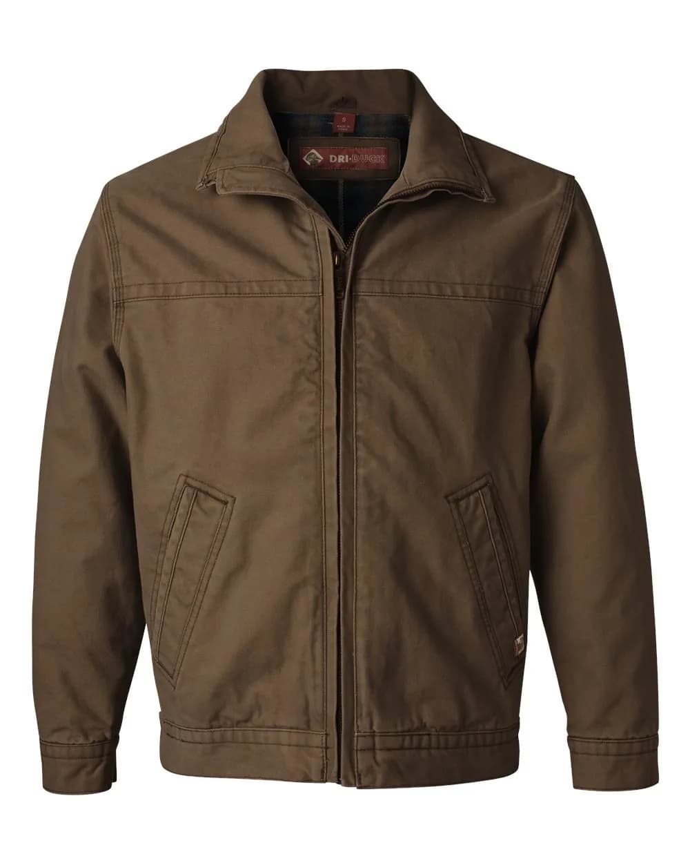 DRI Duck Maverick Men's Cotton Canvas Hoodless Work Jacket 5028 | Durable Workwear for Men — Field Khaki / 3X-Large