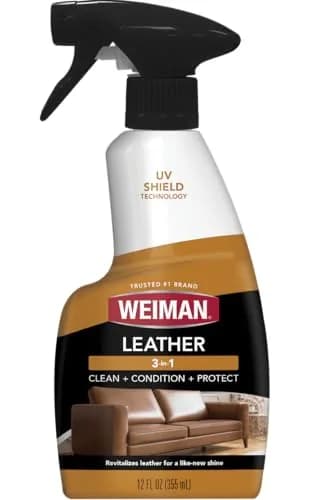 Weiman Leather Cleaner & Conditioner Spray 355ml (12 Fl Oz) | UV Protection for Auto Interiors & Furniture thumbnail 1