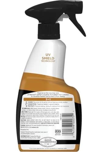 Weiman Leather Cleaner & Conditioner Spray 355ml (12 Fl Oz) | UV Protection for Auto Interiors & Furniture thumbnail 9