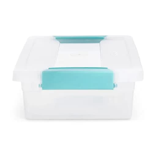 Sterilite Regular Clip Box Small Blue Plastic | Clear Lid & Base for Easy Identification thumbnail 6
