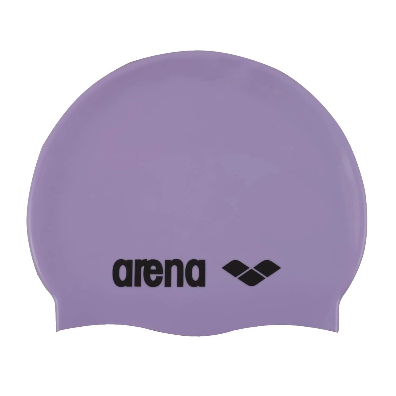 Arena Classic Unisex Silicone Swim Cap for Women and Men, Acid Lime/Silver | Hydrodynamic, Durable & Comfortable — Parma/Black