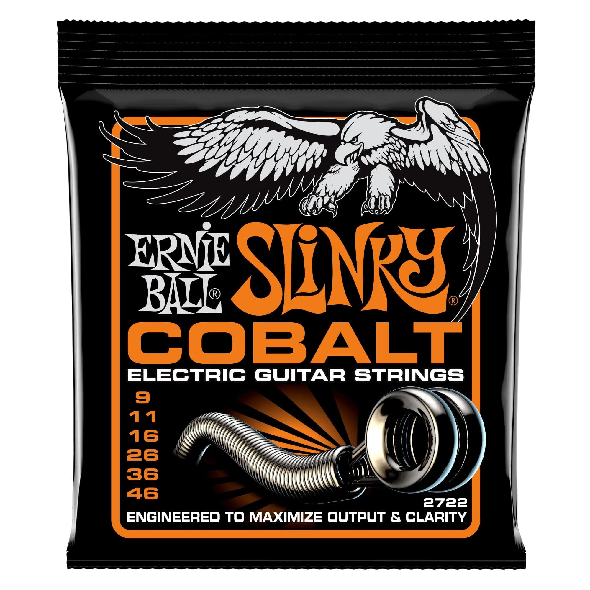 Ernie Ball Hybrid Slinky Cobalt Electric Guitar Strings 9-46 Gauge (2.27 kg / 5 lb) | Extended Dynamic Range — Hybrid (9-46)