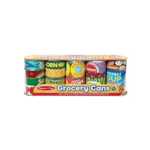 Melissa & Doug Let's Play House, 10 Grocery Cans with Removable Lids | Pretend Play Food for Kids 3+ thumbnail 6