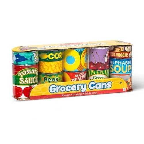 Melissa & Doug Let's Play House, 10 Grocery Cans with Removable Lids | Pretend Play Food for Kids 3+ thumbnail 3