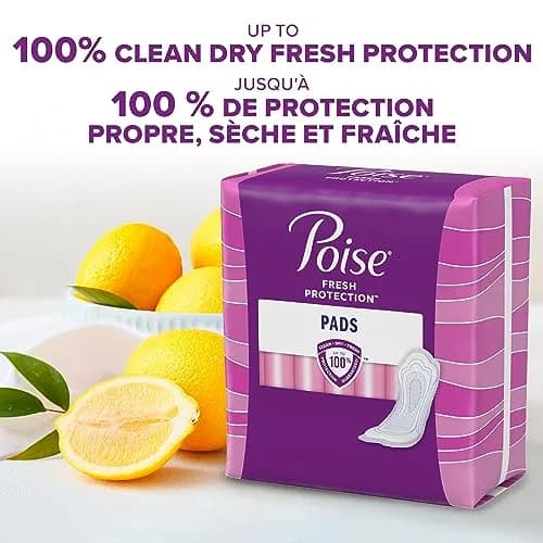 Poise Maximum Absorbency Incontinence Pads Long 12 Count | 3X Drier Than Period Pads thumbnail 3