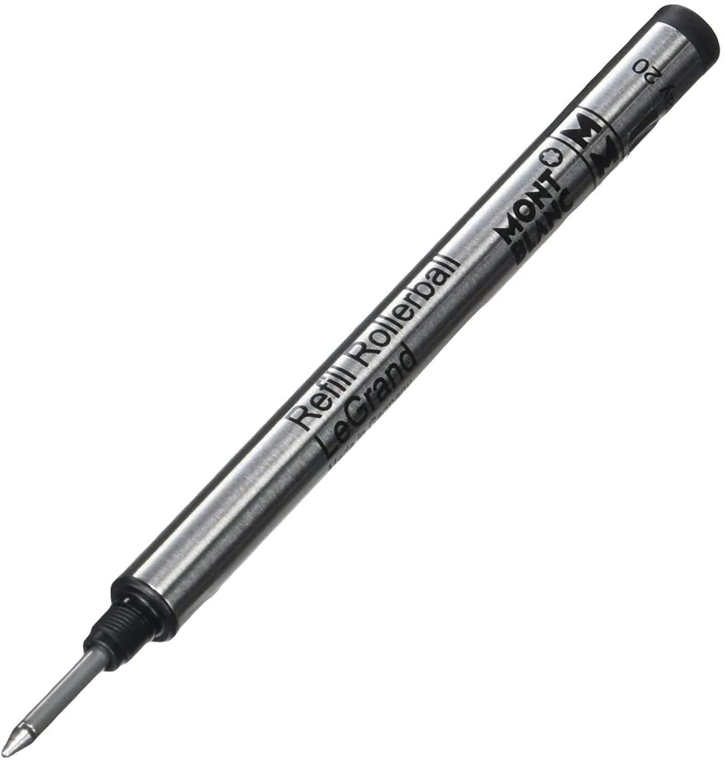 Montblanc Rollerball LeGrand Refills (M) Royal Blue 2 x 0.8 cm (2 x 0.3 in) | Smooth Ink Flow for Meisterstück Pens — Black
