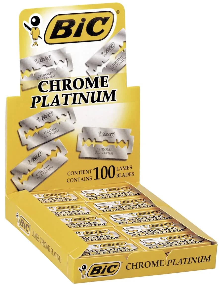 BIC Double Edge Razor Blades Chrome Platinum | Sharp, Durable & Long-Lasting - main product image