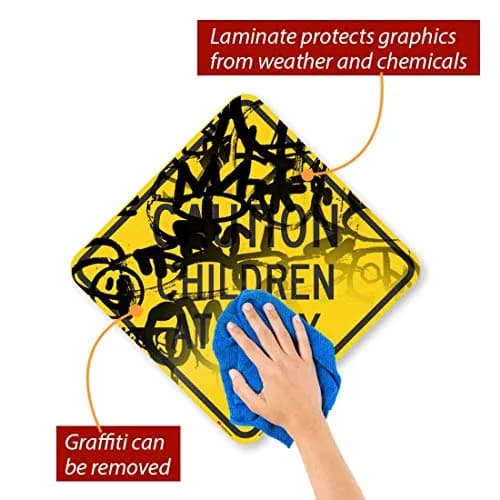 SmartSign Caution - Children At Play Sign 18" x 18" | 3M High Intensity Grade Reflective Aluminum thumbnail 5