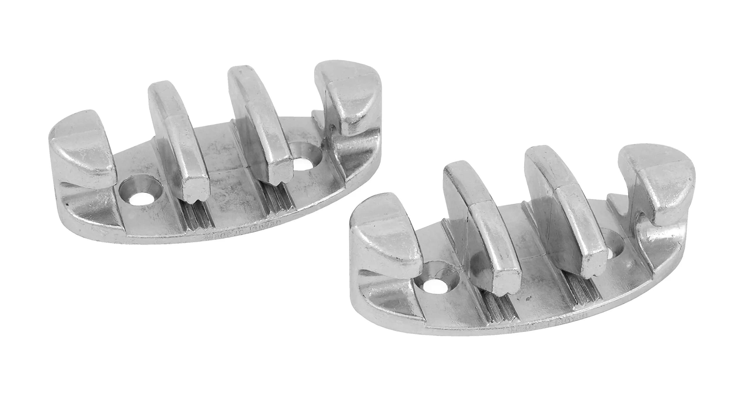 attwood Zinc-Plated Zip Zag 3-Inch Marine Rope Cleat | Durable, Easy-to-Install, Set of 2 - main product image