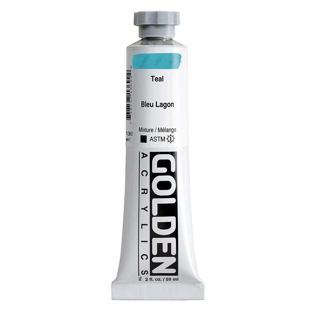 Golden Heavy Body Acrylic Paint 2oz-Teal | Thick, Smooth, Water & UV Resistant - main product image