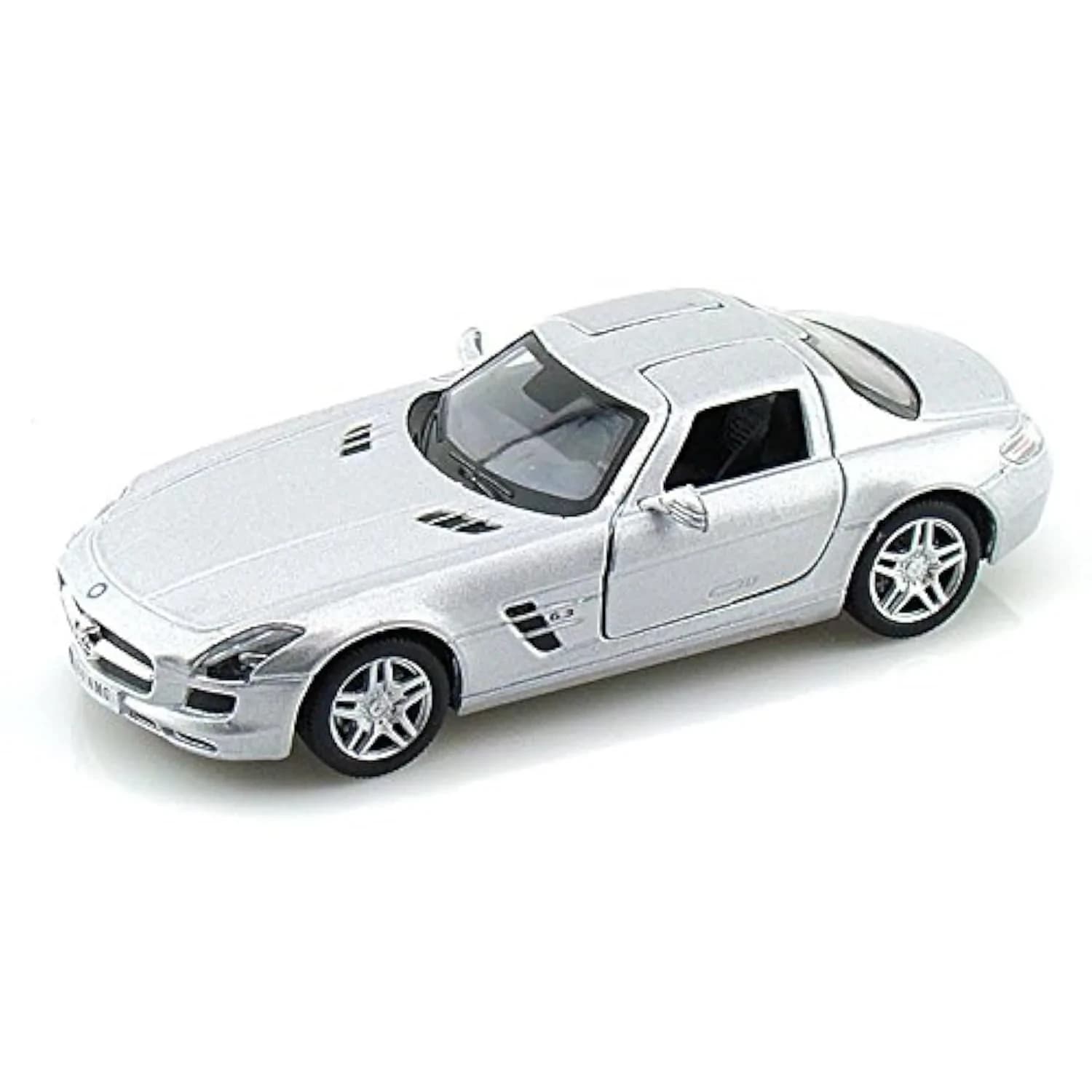 KiNSMART Mercedes-Benz SLS AMG 1:36 Scale 5 inch (12.7 cm) Die Cast Metal Model Toy Car | ASTM-Tested — Silver
