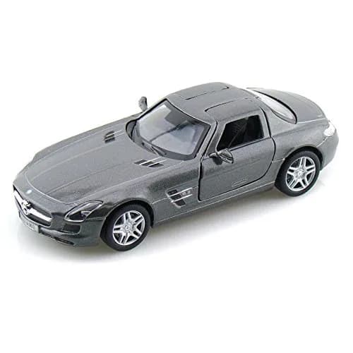 KiNSMART Mercedes-Benz SLS AMG 1:36 Scale 5 inch (12.7 cm) Die Cast Metal Model Toy Car | ASTM-Tested — Grey
