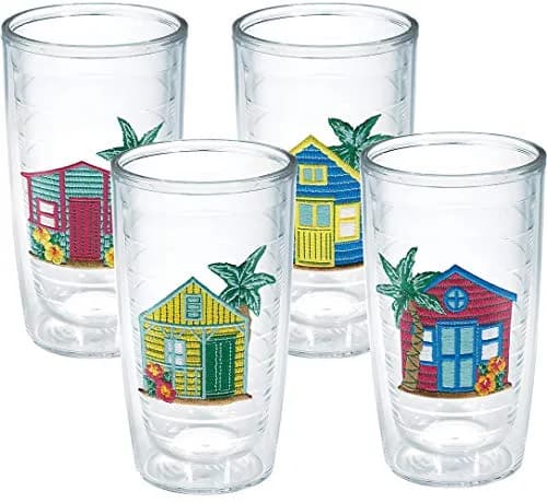 Tervis Made in USA Double Walled Beach House Retreat Collection Insulated Tumbler Cup Keeps Drinks Cold & Hot, 16oz 4pk thumbnail 1