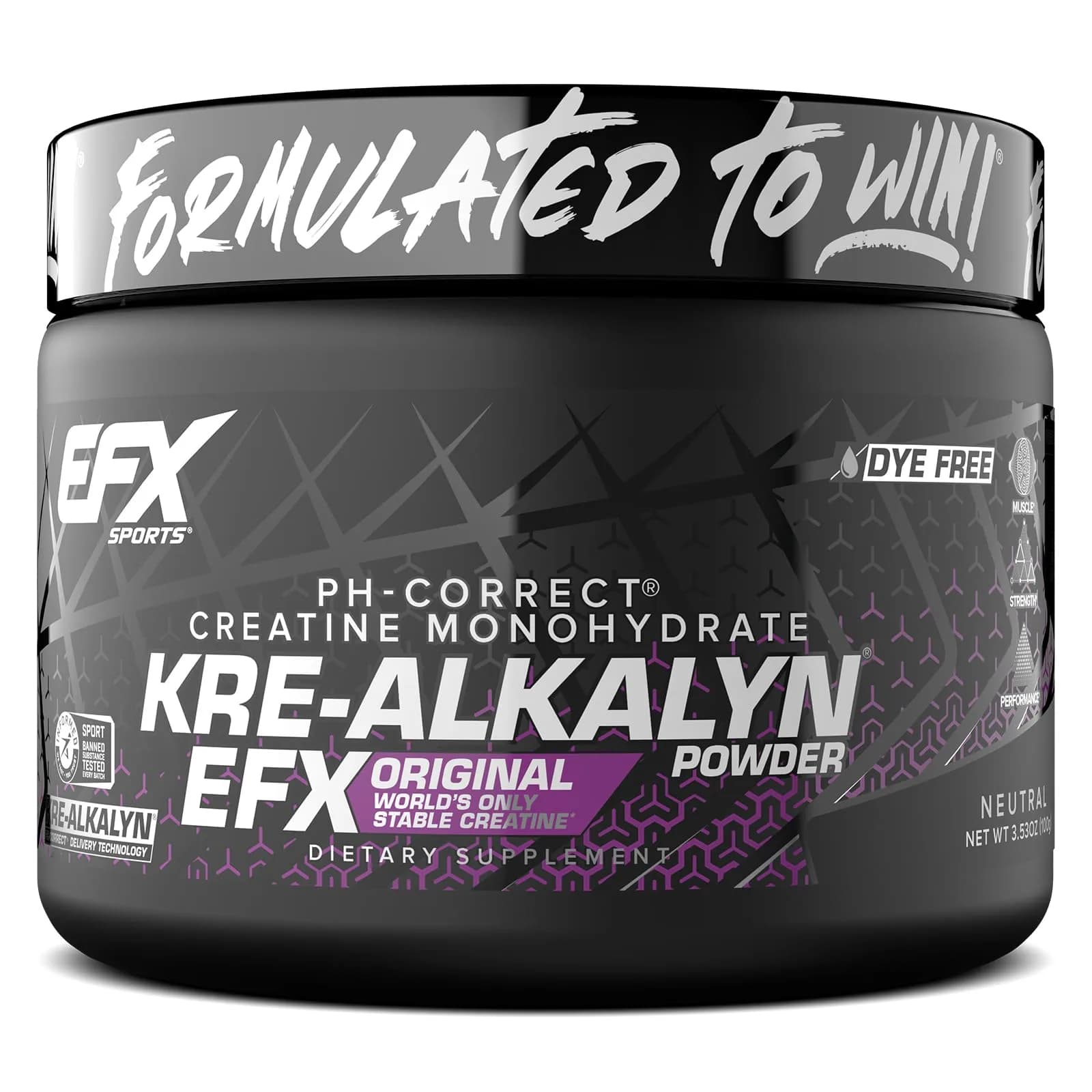 EFX Sports Kre-Alkalyn EFX Powder | pH Correct Creatine Monohydrate | Muscle & Strength | 66 Servings (Unflavored) - main product image