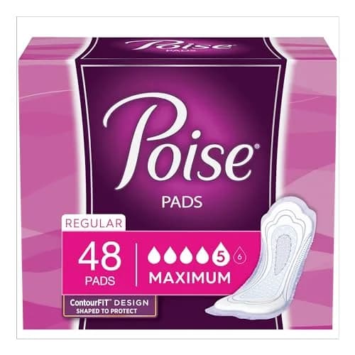 Poise Incontinence Pads Maximum Absorbency Regular Length 192 Count (768 Total Pads) | 3-in-1 Dryness, Comfort, Odor Control thumbnail 1