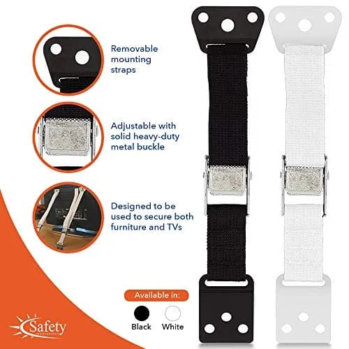 Safety Innovations Heavy Duty TV and Furniture Straps 36 Inch | Anti Tip Furniture Anchors for Child Safety (en_US) thumbnail 4
