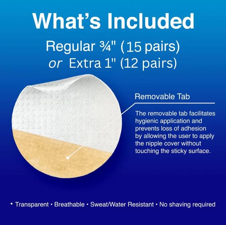 NipEaze Original Sports Nipple Covers for Men & Women, Extra 1" (24 Pcs) | Anti-Chafing Protection for Athletes thumbnail 9