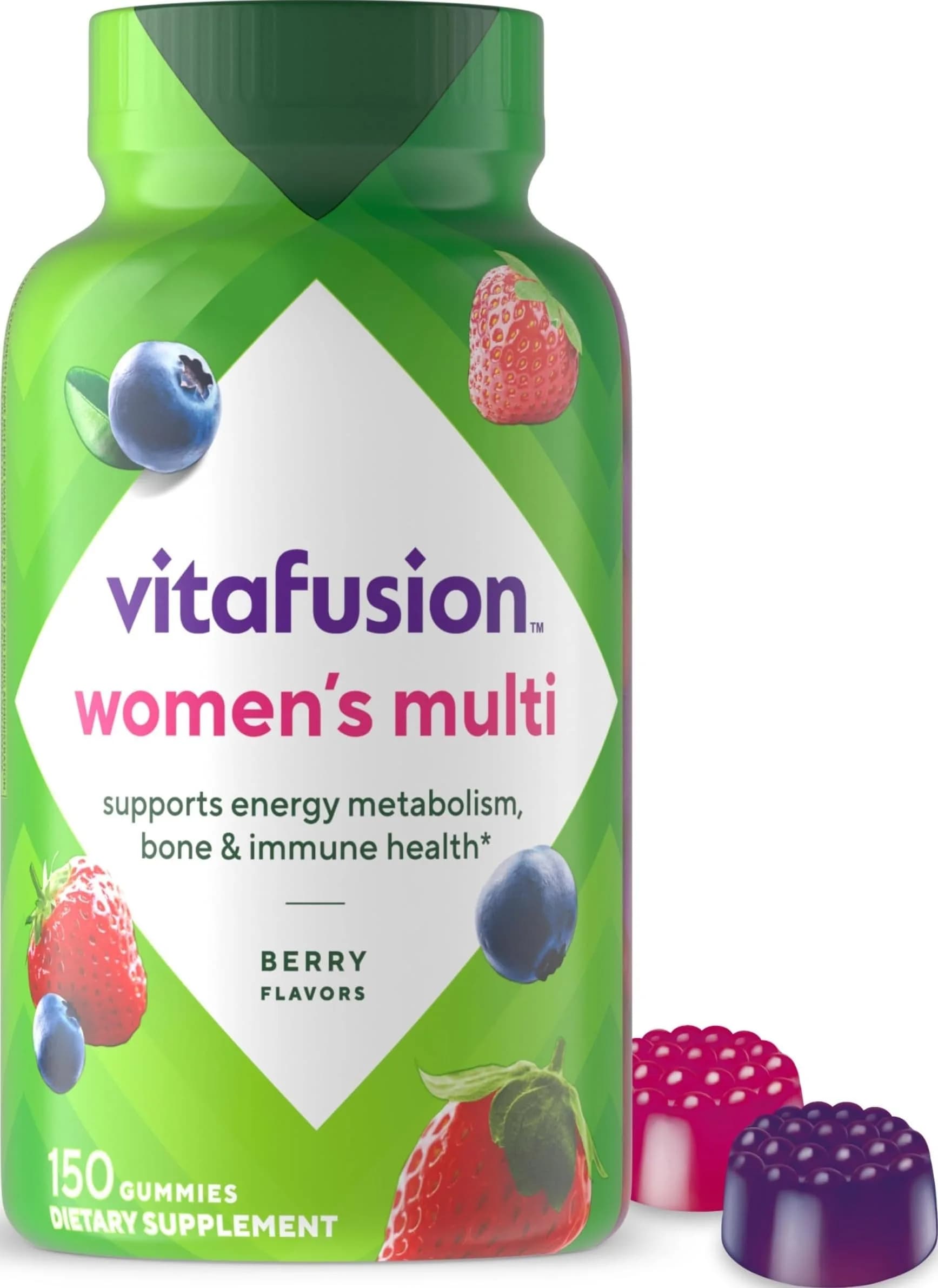 Vitafusion Women's Multivitamin Gummy 150 Count Berry Flavor | Supports Immune Health & Energy Metabolism