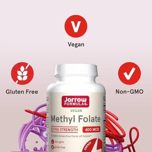 Jarrow Formulas Methyl Folate 400 mcg | Supports Cardiovascular & Neurologic Health thumbnail 5