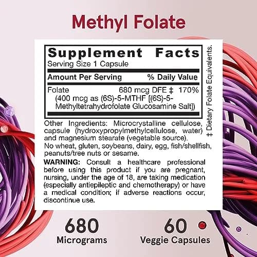 Jarrow Formulas Methyl Folate 400 mcg | Supports Cardiovascular & Neurologic Health thumbnail 6