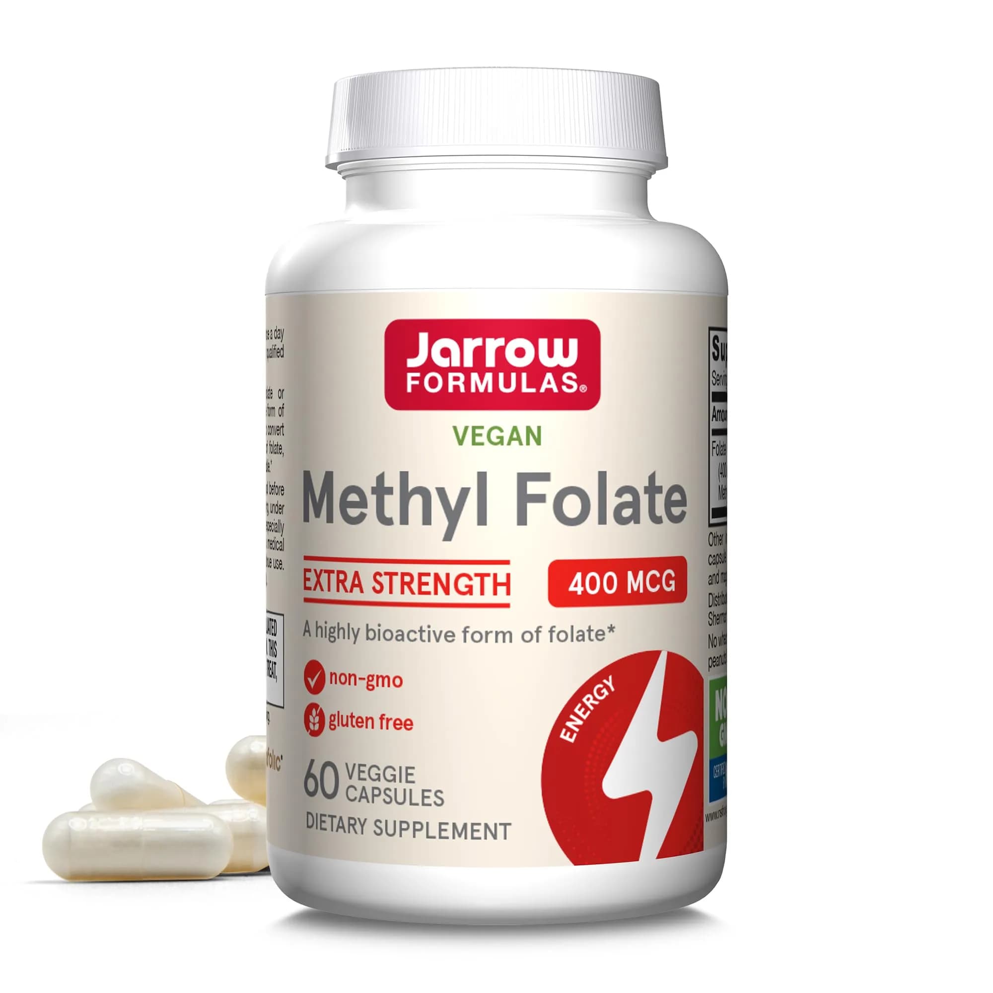 Jarrow Formulas Methyl Folate 400 mcg | Supports Cardiovascular & Neurologic Health - main product image