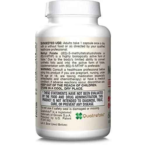 Jarrow Formulas Methyl Folate 400 mcg | Supports Cardiovascular & Neurologic Health thumbnail 9