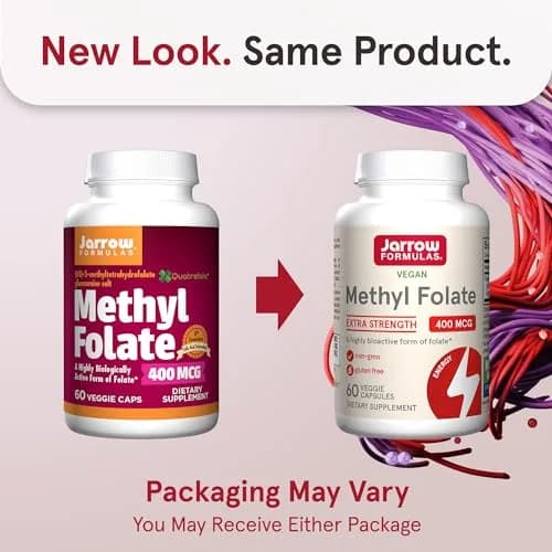 Jarrow Formulas Methyl Folate 400 mcg | Supports Cardiovascular & Neurologic Health thumbnail 2