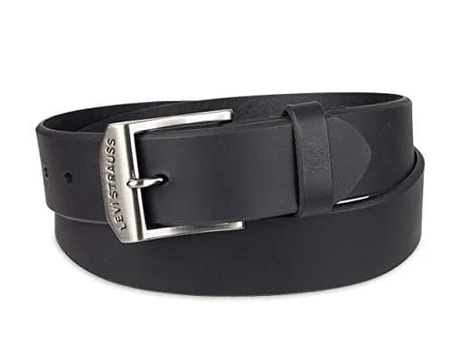 Levi's Men's 100% Leather Belt with Prong Buckle, Black, Size 50 | Classic Casual Leather Accessory thumbnail 2