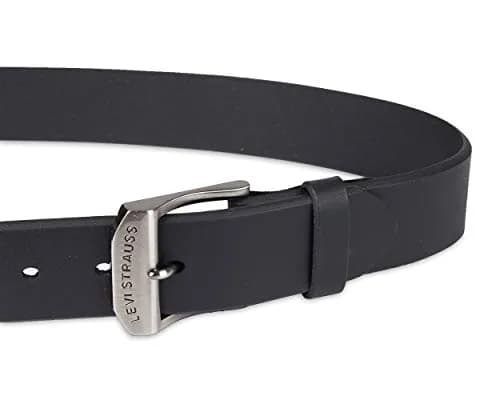 Levi's Men's 100% Leather Belt with Prong Buckle, Black, Size 50 | Classic Casual Leather Accessory thumbnail 3