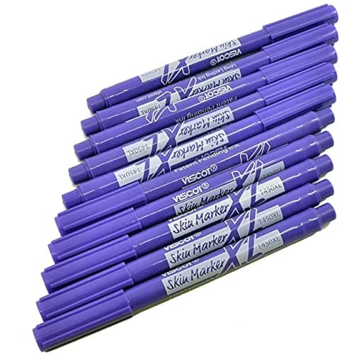 Viscot Mini XL Surgical Markers Stencil Skin Scribes 10 Count (Pack of 1) | Long-Lasting Ink for Procedures thumbnail 1