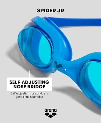 ARENA Unisex Youth Spider Junior Swim Goggles Ages 6-12 | Anti-Fog, No-Leak, Red/Smoke/Black thumbnail 5