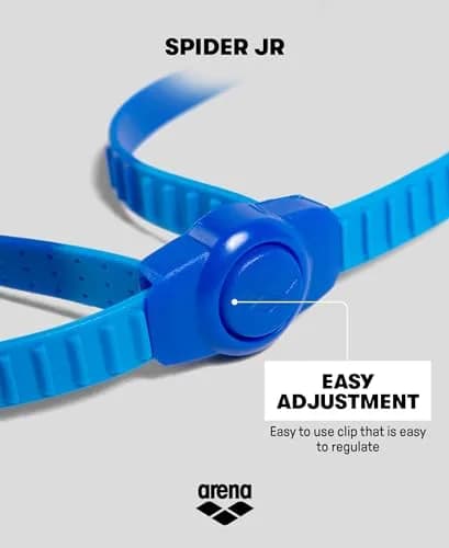 ARENA Unisex Youth Spider Junior Swim Goggles Ages 6-12 | Anti-Fog, No-Leak, Red/Smoke/Black thumbnail 6