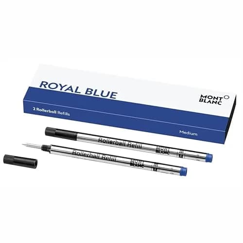 MONTBLANC Rollerball Refills M Pacific Blue 2 Count (Pack of 1) | Smooth Ink Flow for Elegant Writing thumbnail 1