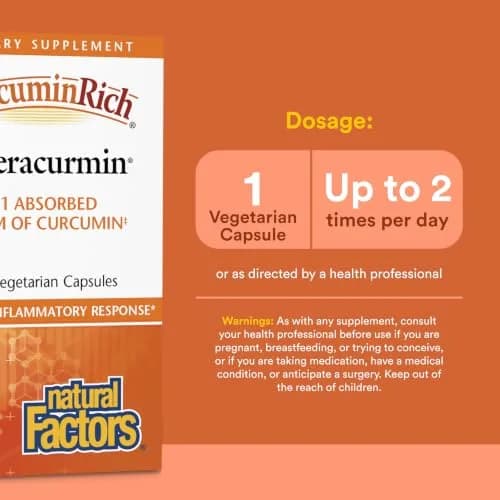 Natural Factors CurcuminRich Theracurmin 30 mg Turmeric Curcumin Capsules 60 Count thumbnail 3