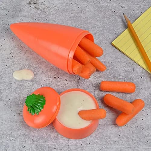 Hutzler Snack Attack Carrot and Dip to-Go Container | Portable 2-Compartment Snack Holder thumbnail 3