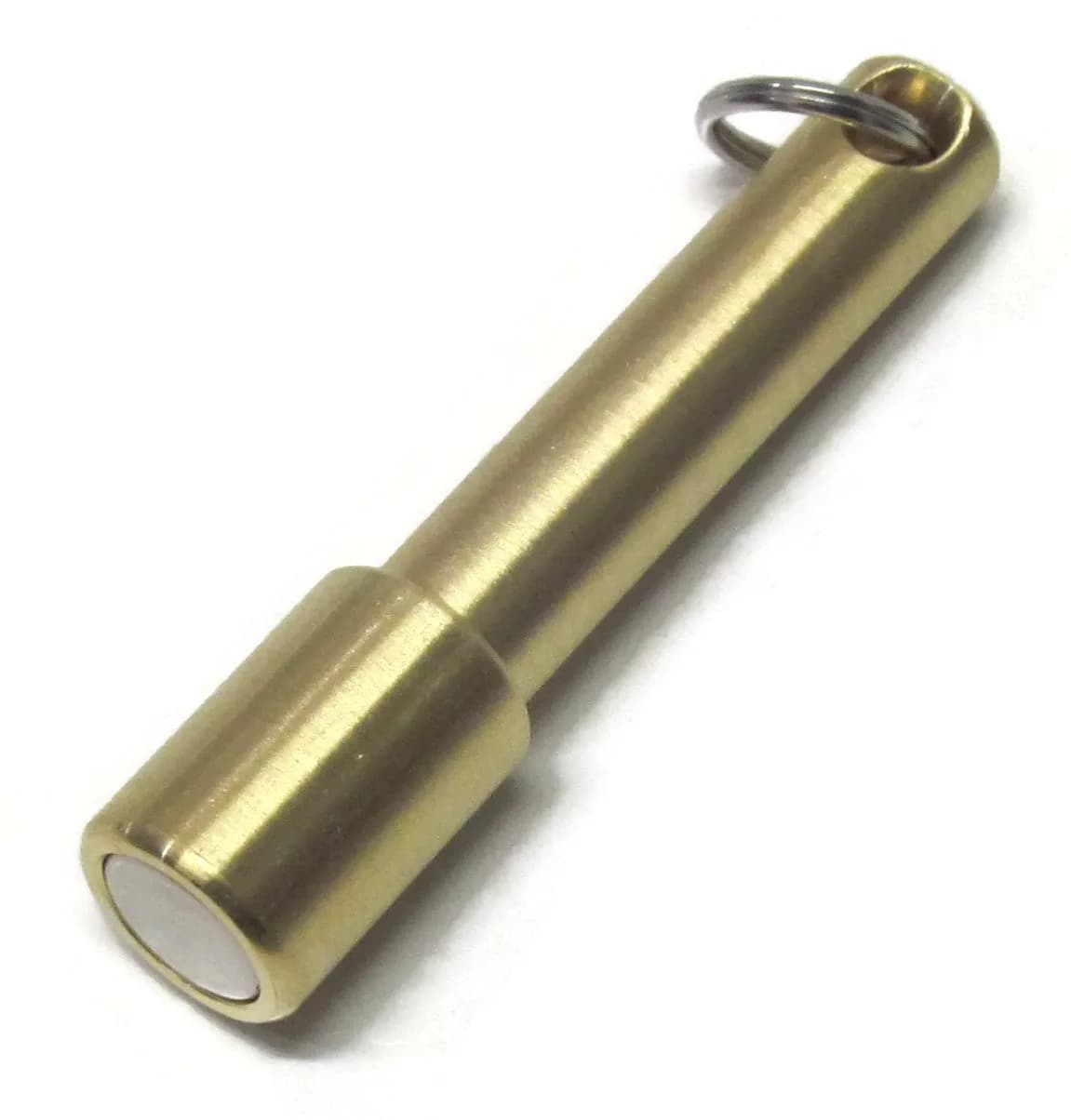 Highlandhawker Rare Earth N52 Neodymium Keychain Magnet 10 lb Pull Strength | Brass Casing, 0.75" x 2.5" (1.9cm x 6.35cm)