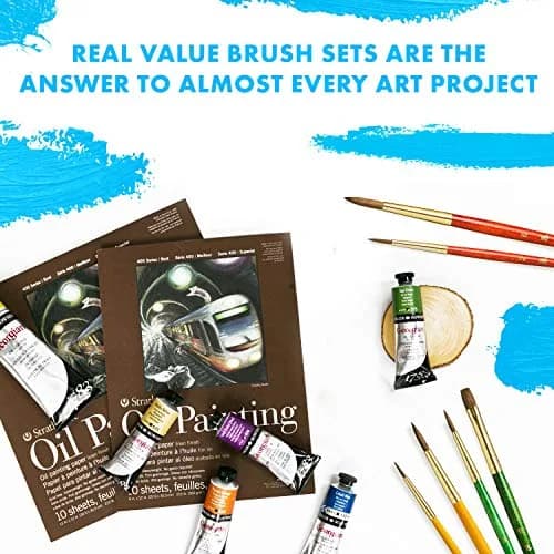 Princeton Art & Brush Gold Taklon Real Value Brush Set, 4/Pkg | Synthetic Paintbrushes for Artists in India thumbnail 5