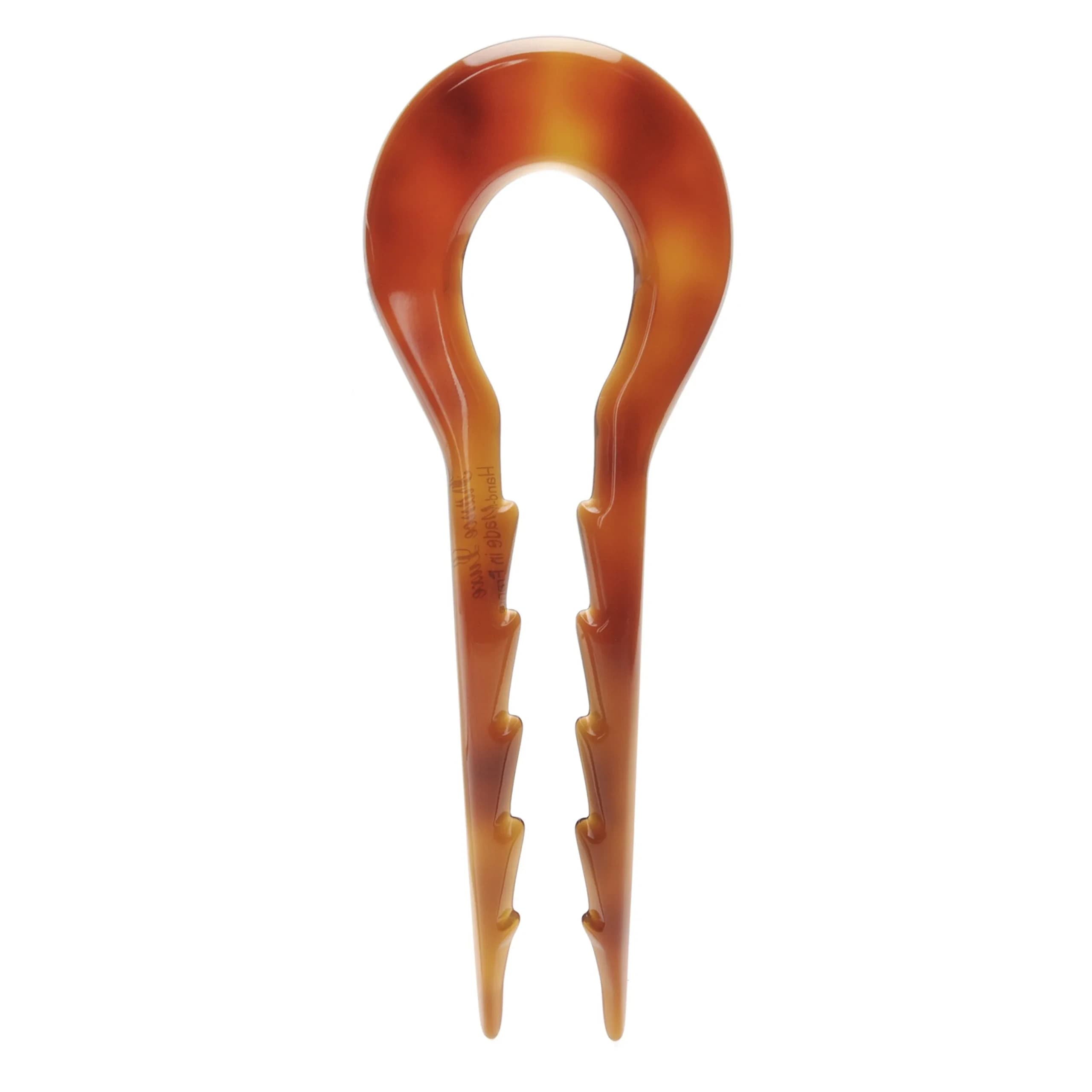 France Luxe Notched Chignon Pin Ivory Tokyo | Handmade in France for Secure Hold — Tortoise