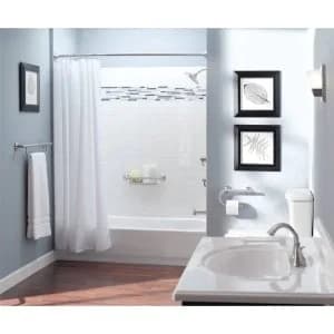 Moen Chrome Bathroom Safety 16-Inch Curved Shower Grab Bar with Shelf | Supports up to 250 lbs thumbnail 5
