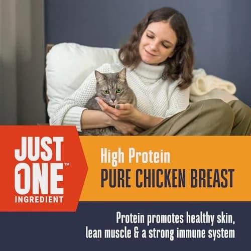 Whole Life Pet Products Just One Chicken Freeze Dried Cat Treats 28g (1 oz) | High Protein, USA Made, Grain-Free thumbnail 4