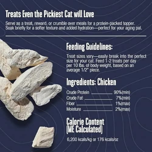 Whole Life Pet Products Just One Chicken Freeze Dried Cat Treats 28g (1 oz) | High Protein, USA Made, Grain-Free thumbnail 2